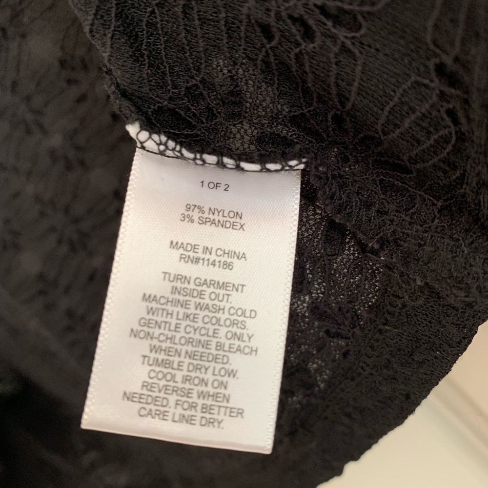 Sugar Moon Black Lace Long Sleeve Fitted Bolero Top - Picture 4 of 6